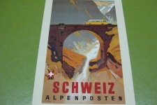 Plakat mit Postauto PTT