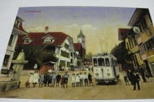 Dorfplatz Steffisburg mit Tram