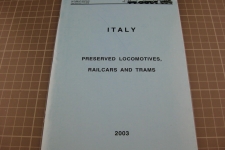 Italy preserved locomotives, railcars an trams 2003