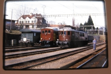 Spiez mit BLS Loks, ca 1978