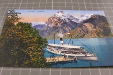 Tellsplatte mit Dampfschiff 