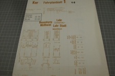 Deutsche Bundesbahn, Fahrplanblatt 1