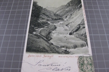 Bahn Visp-Zermatt Partie in den Gipfen