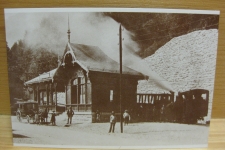 Brienz Talstation BRB mit Postkutsche