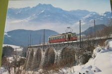 Leysin Winter mit Zug