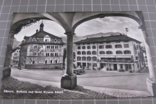 Schwyz Rathaus und Hotel Wysses Rössl