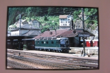 Göschenen mit Schnellzug, ca 1995