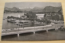 Luzern Bahnhofquai mit Schiff 