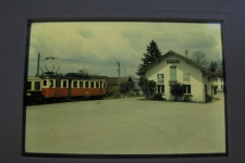 LEB Bercher mit Zug 1986