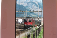 Erstfeld mit Schnellzug, ca 1995