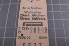 Kartonbillett Schweiz