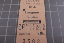 Kartonbillett Schweiz