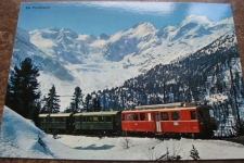 Bei Pontresina Piz Bernina mit Zug