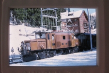 RhB Davos-Laret mit Krokodil 1975 