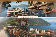 Capolago mit Schiff und Bahn