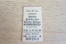 Billett Langnau-Winterthur
