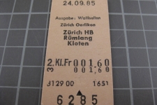 Kartonbillett Schweiz