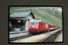 FO, Realp mit Zug, ca 1989 