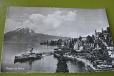 Weggis mit Dampfschiff Gallia