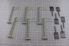 Märklin K-Gleis 6x Fahrleitungsmast mit 