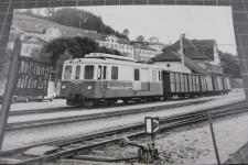 Bahnhof Waldstatt mit Güterzug