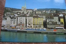 Zürich Limmatquai gegen Uni mit Tram