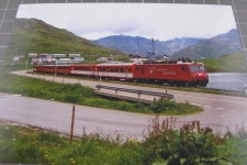 Oberalp Pass mit Zug 