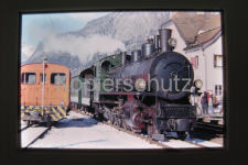 Zernez mit Dampfzug, 1990