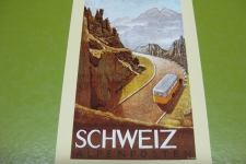 Plakat mit Postauto PTT