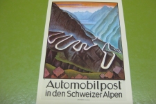 Plakat mit Postauto PTT