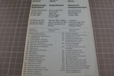 Offizielles Kursbuch, Ergänzungsbroschüre TGV