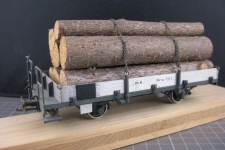 Eigenbau Holztransporter der RhB