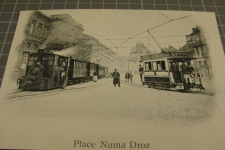 Neuchâtel Place Numa-Droz mit Tram