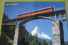Zermatt mit Matterhorn und Zug