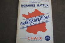 SNCF Grande Relations Horaires 1958