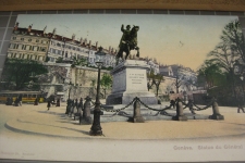 Genève Statue Général Dufour mit Tram