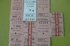 7x Spanische Kartonbillette