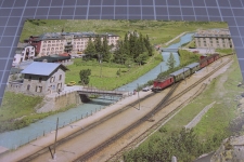Bahnhof Gletsch mit Zug