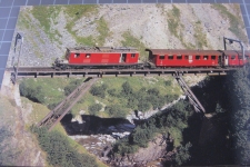 Furka Bergstrecke mit Zug 