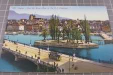 Genève Pont du Mont Blanc mit Tram