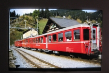 RhB Langwies mit Zug nach Arosa 1997