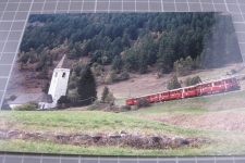 Lavin mit fliegendem Rätier Zug 1989