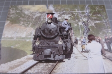Oberalp Passhöhe mit Dampflok