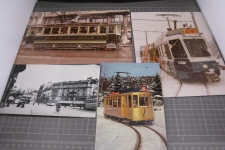 3 Fotos und 1 AK Tram Zürich